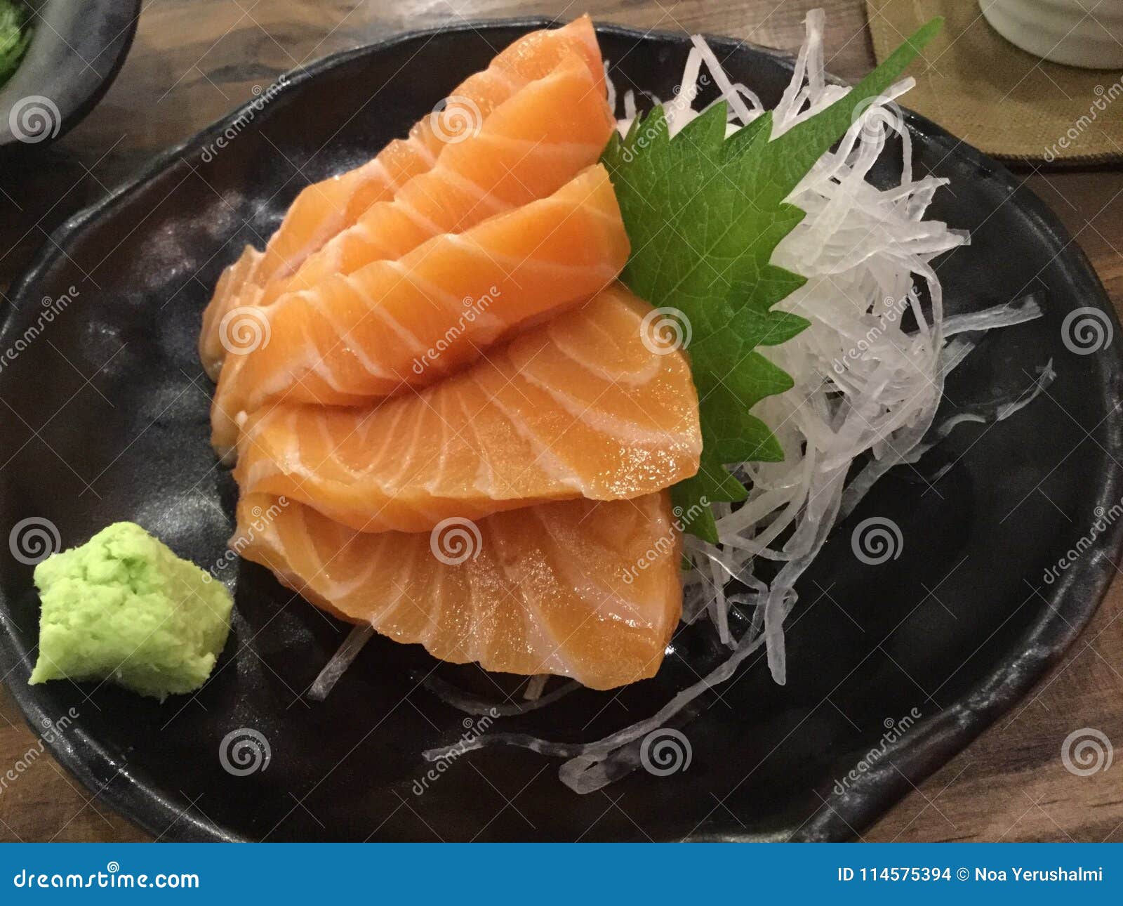 salmon sashimi